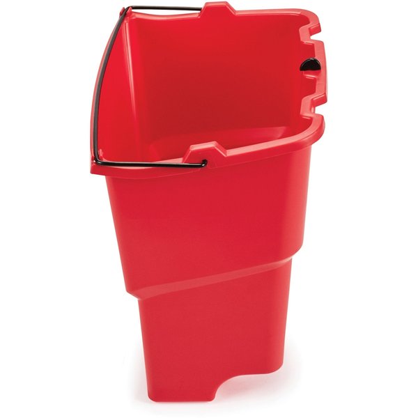 Oval Dirty Water Bucket, 14 in H, 10 in Dia, Red, Plastic