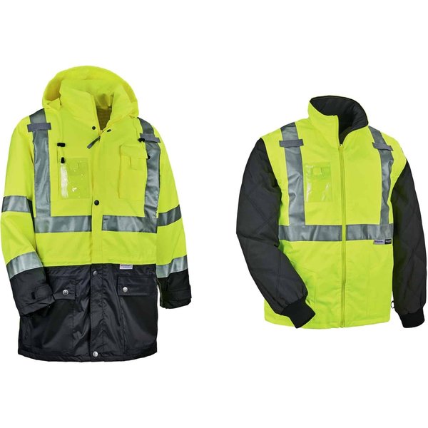 Hi Vis Thermal Jacket Kit, Lime, 4XL