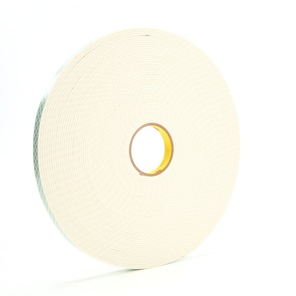 Double Coated Tape, Foam, Off White, PK12