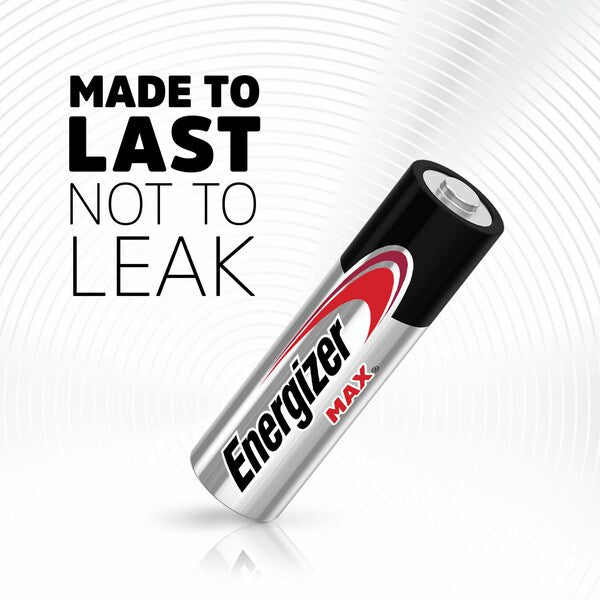 Energizer Max AA Alkaline Battery, 1.5V DC, 4 Pack
