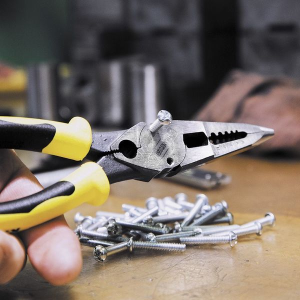 Pliers, All-Purpose Needle Nose Pliers with Crimper, 8.5-Inch