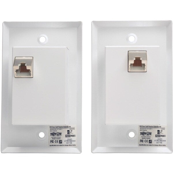 DVI-Cat5/6 Extender, Up to 100ft, Wall