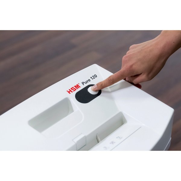 Paper Shredder, Cross-Cut, White, 5.3 gal.