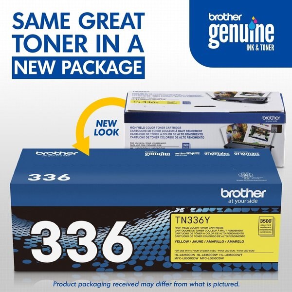Refurbished Compatible Toner For TN336Y, Yellow, 3.5K Pages
