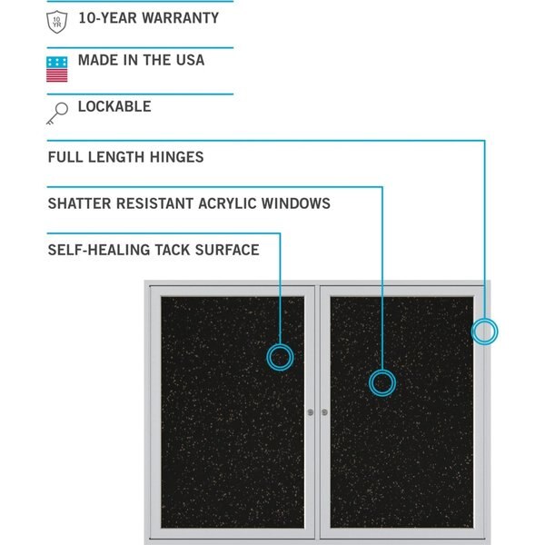 Rubber Enclosed Bulletin Board 36