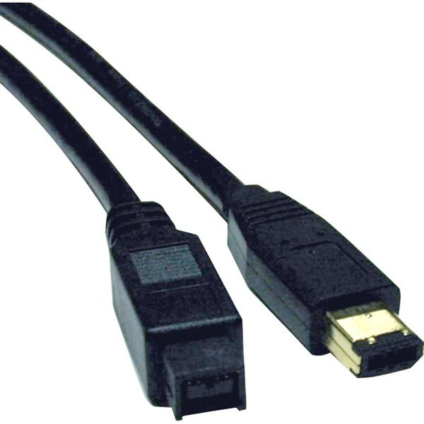 Firewire Cable, 9pin/6pin, M/M, 10ft