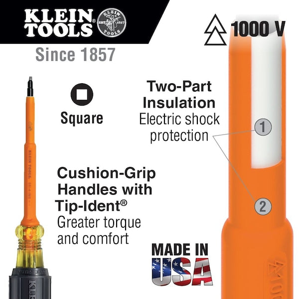 Insulate Screwdriver, Square, 7