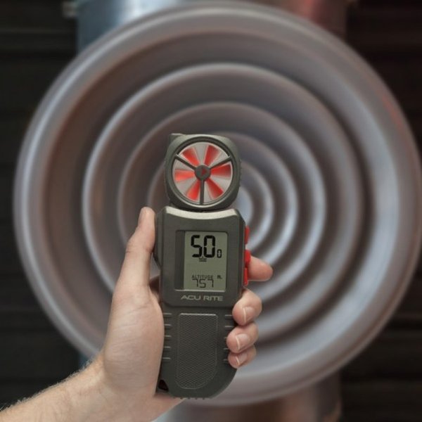 Anemometer, 0 to 199 Velocity (FPM), LCD