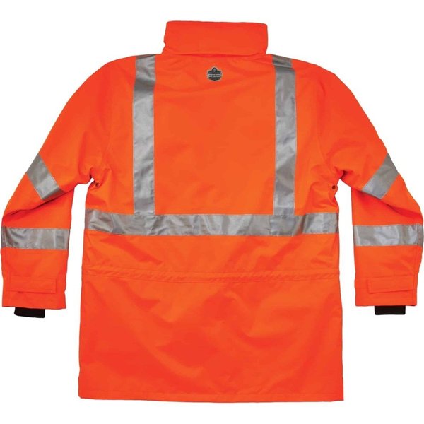 5XL Insulated Hooded Jacket, Orange