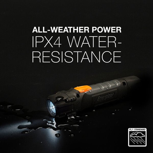 Black No Led Industrial Handheld Flashlight, AA, 300 lm