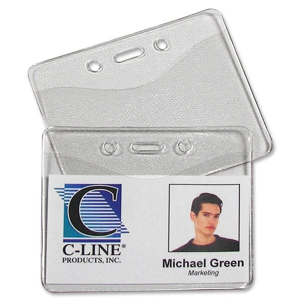 Badge Hldr, Horizontal, 2-3/8x3-3/8
