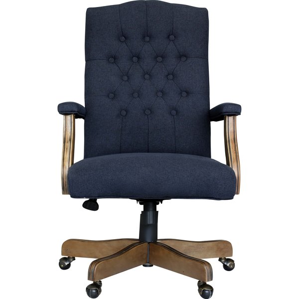 Executive Chair, Fixed, Denim Blue