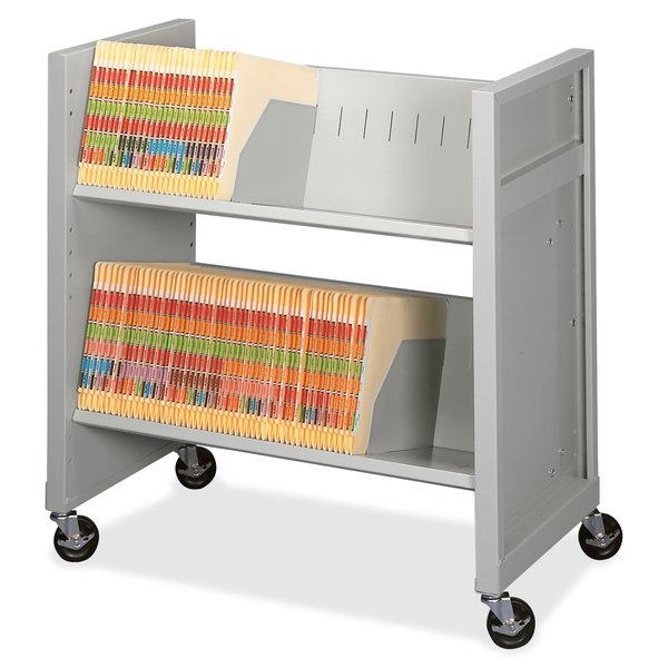 File Cart, Ltr/Lgl Size Shlvs, Gray Mist
