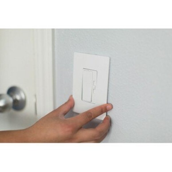 Rocker Wall Plate, Number of Gangs: 1 Plastic, Smooth Finish, White