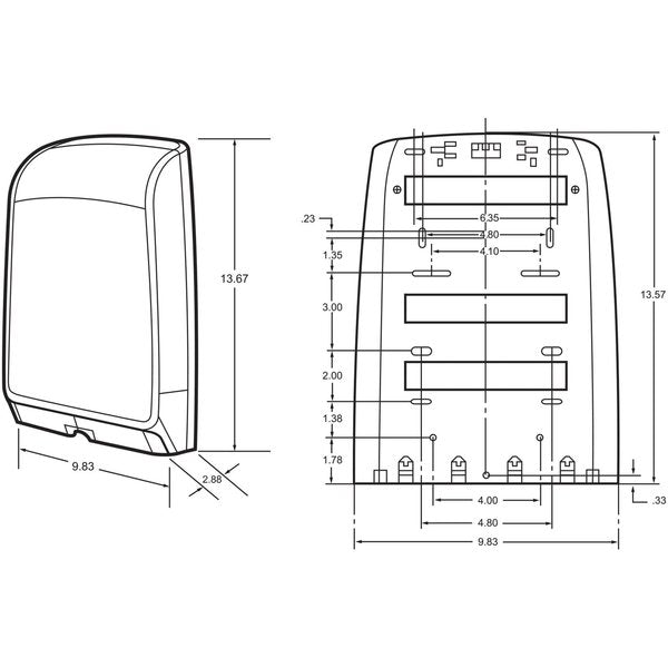 Slimfold Towel Dispenser, White, 9.83