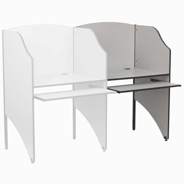 Add-On Study Carrel, Nebule Grey