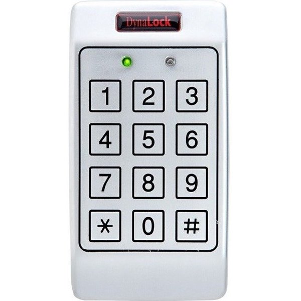 Access Keypad, Steel, White, 4in. Hx3in. W