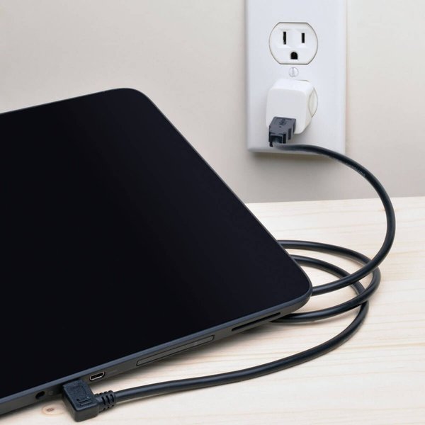 USB Reversible 2.0 Cable, RA, Micro, 3ft