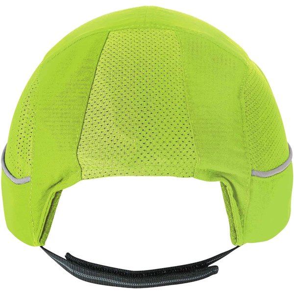 Vented Bump Cap, Long Brim, Hi-Vis Lime
