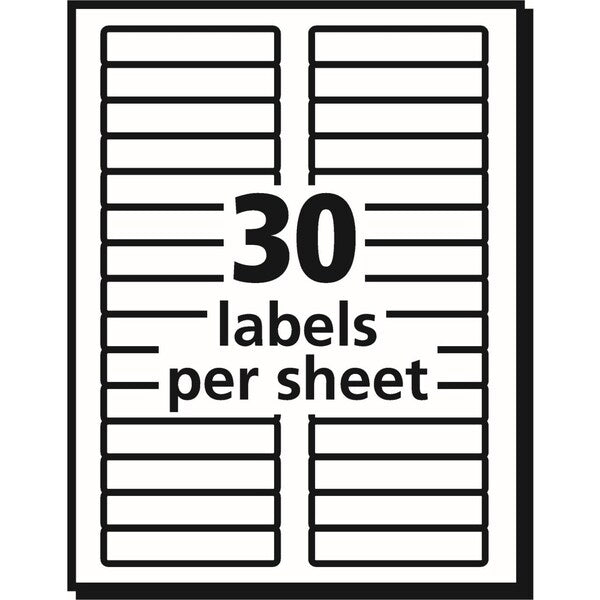 AveryÂ® EcoFriendly White File Folder Labels 45366, 2/3