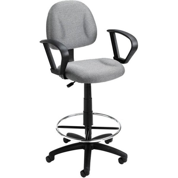 Drafting Stool (B315-Gy) W/Footring And Loop Arms