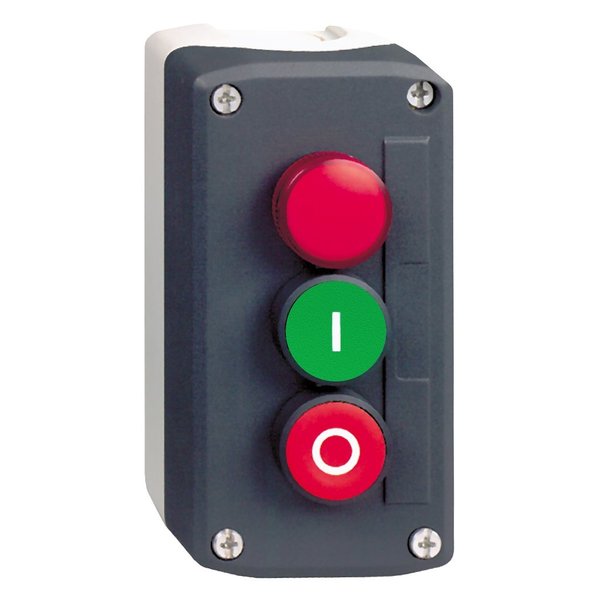 Dark grey station-green flush/red flus
