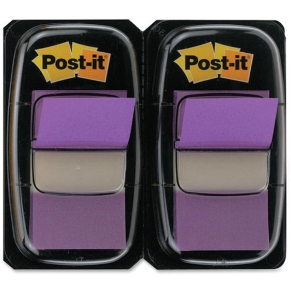 Sticky Flags, 1 x 1-3/4 In., Purple, PK2