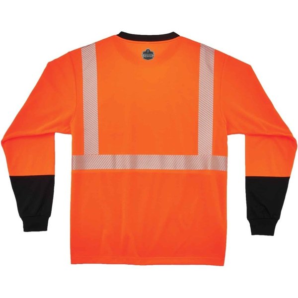 Blk Front Perf. Lng Slv Shirt, Large, Org