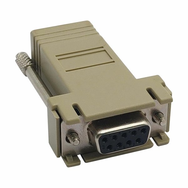 Serial Adapter, Modular, Straight, DB9, RJ45