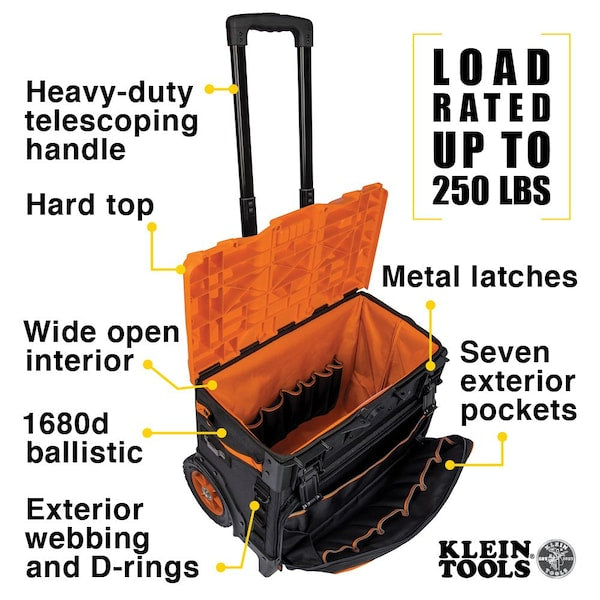 Tradesman Proâ¢ Tool Master Rolling Tool Bag, 19 Pockets, 22-Inch