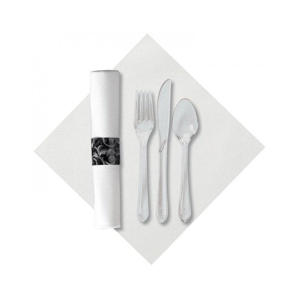 Dinner Napkin/Cutlery, Pre-Rolled, PK50