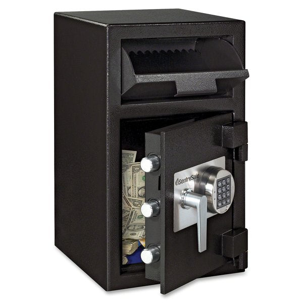 Depository Safe, with Programmable Electronic w/Time Delay 108 lb, 1.09 cu ft, Solid Steel