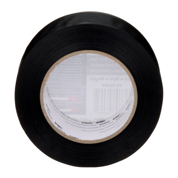 Duct Tape, 2 x 50 yd, 6.5 mil, Black, Vinyl