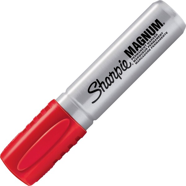 Permanent Marker, Oversized Chisel Tip Red PK12