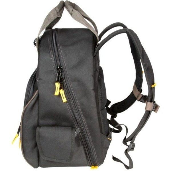Tool Backpack, Polyester, 30 Pockets, Black, 16