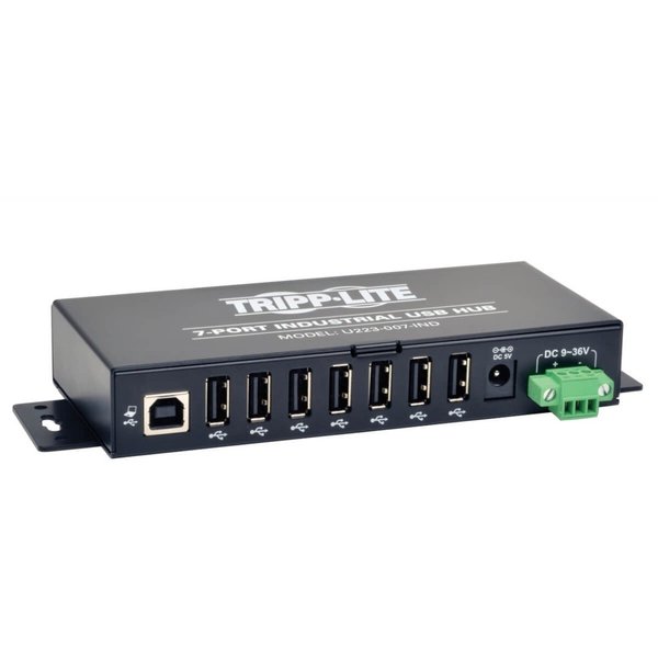 USB 2.0 Hub, Hi-Speed, 7-Port, Rugged, Mount