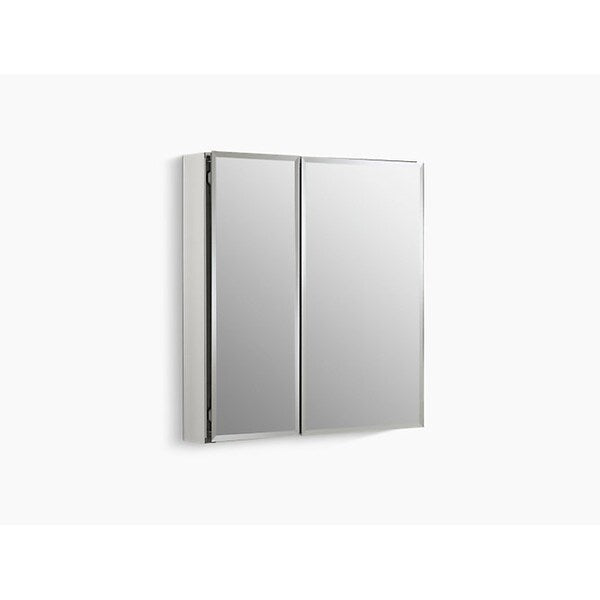Aluminum Two-Door Medicine Cabinet With Mirrored Doors, Beveled Edges 25