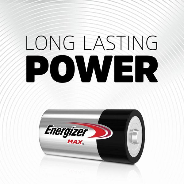Energizer Max C Alkaline Battery, 1.5V DC, 4 Pack