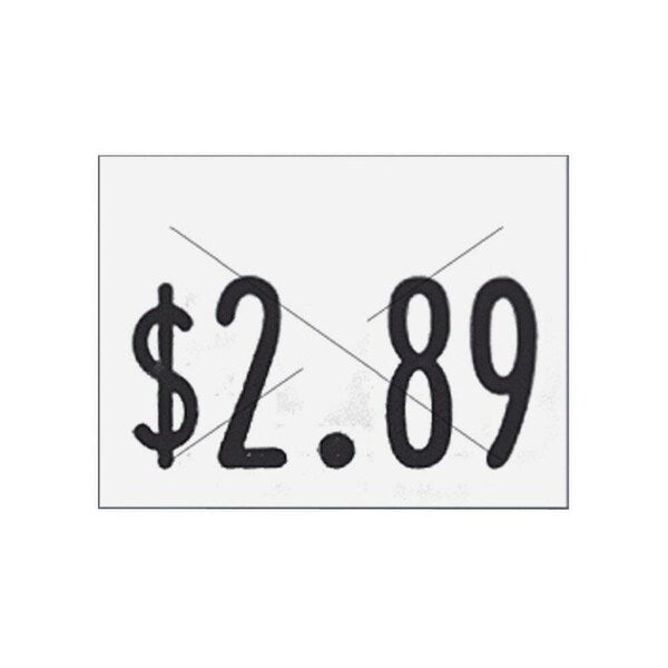 Pricing Label Kit, 1-Line, White, PK3