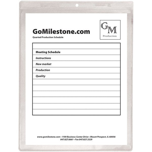 Shop Ticket Holder, Clear, 9 x 12