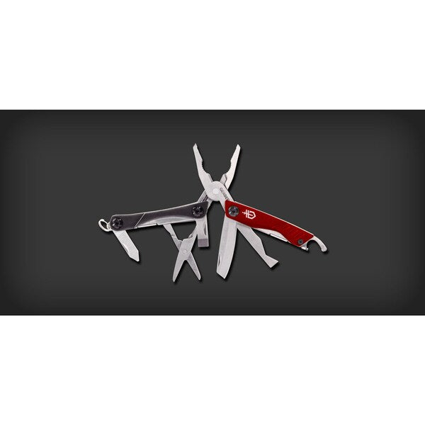 Multi-Tool, 10 Tools, 2-3/4 In, Red/Black