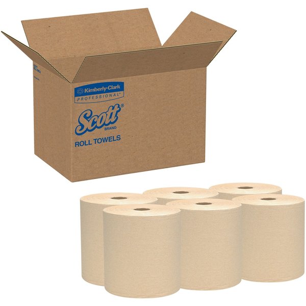 Essential Perforated Roll Paper Towels, 1, Continuous Roll, 800 ft, Natural, 12 PK