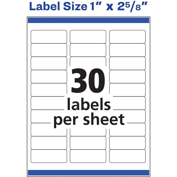 White Easy Peel Address Labels wi, PK750