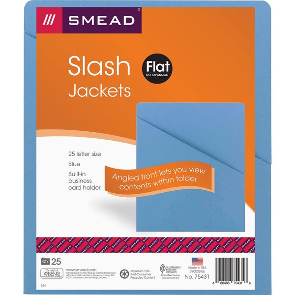 Colored Slash Jackets, Blue, PK25