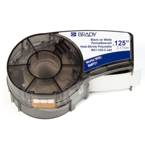 Label Cartridge, Black/White, 1/8 In. W