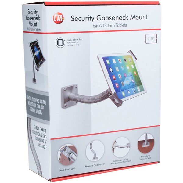 Security Gooseneck Tablet Mount, 12