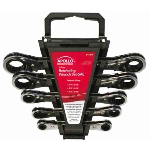 SAE Ratcheting Wrench Set 5pcs