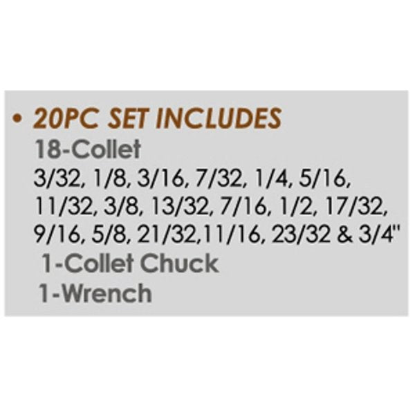 ER-32 CAT40 V-Flange Spring Collet Chuck Set