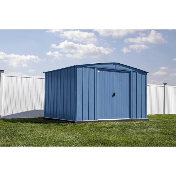 10x8 Classic Steel Storage Shed, Blue Grey