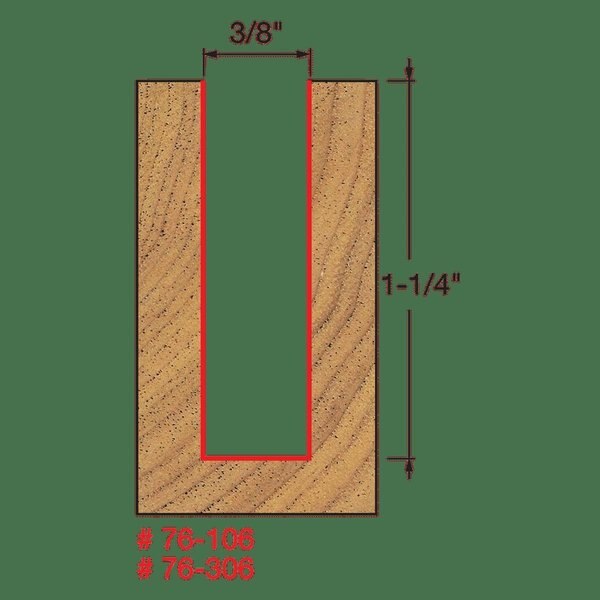 Down Spiral Bit, 3/8